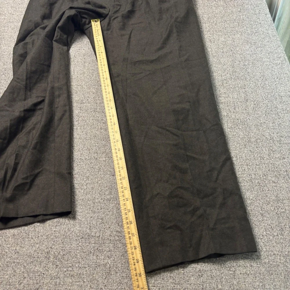 Canali Dress Pants Mens 40x30 Wool Super 120s Dark Gray Pleated Made in Italy